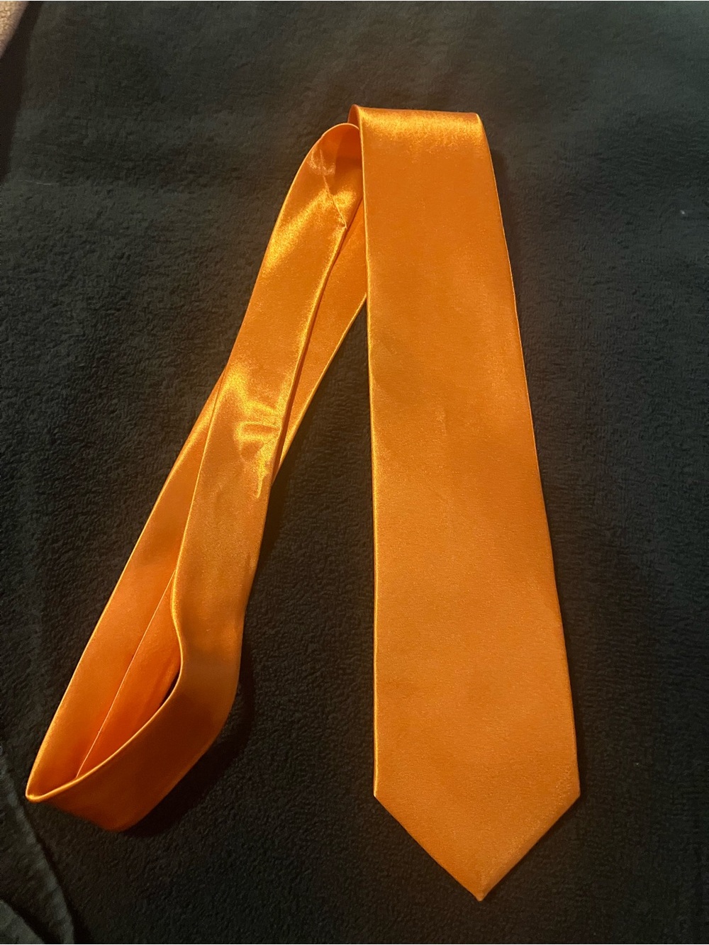 Orange Satin Necktie